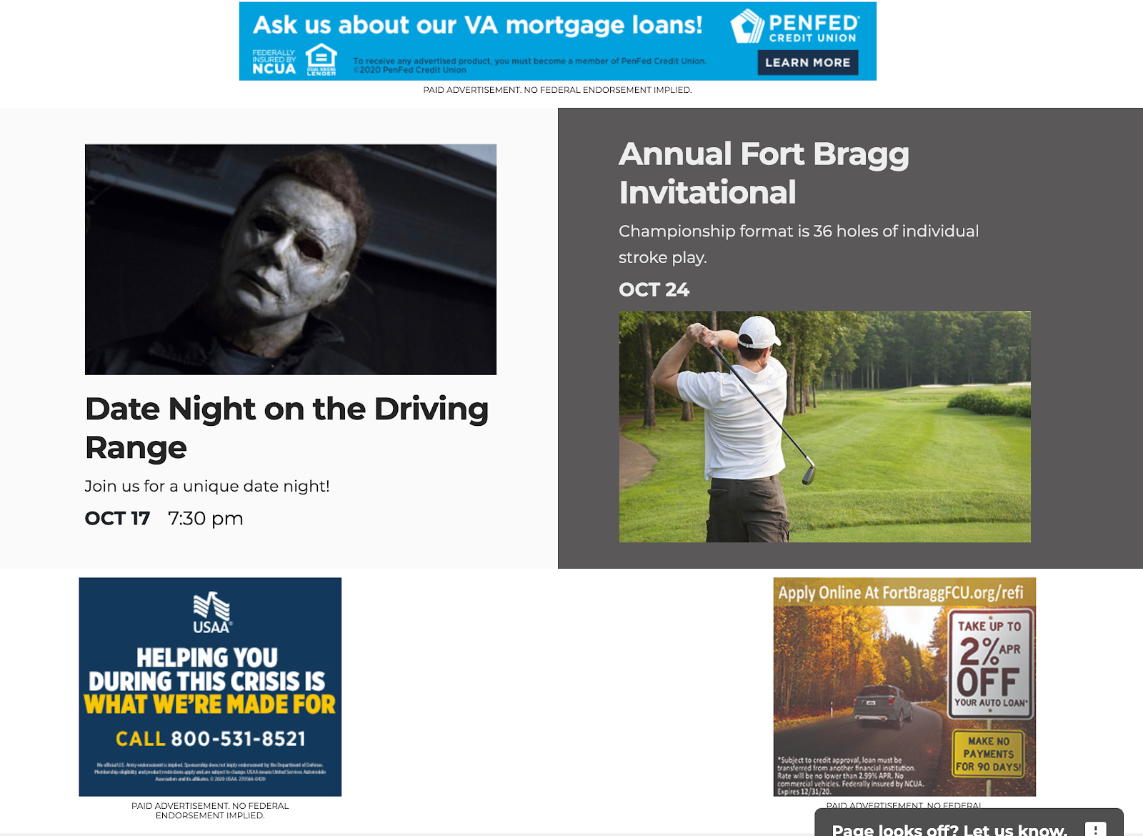 “Top of the Page” ads will always be a Leaderboard and two Medium Rectangle ads separated by a stripe of content.